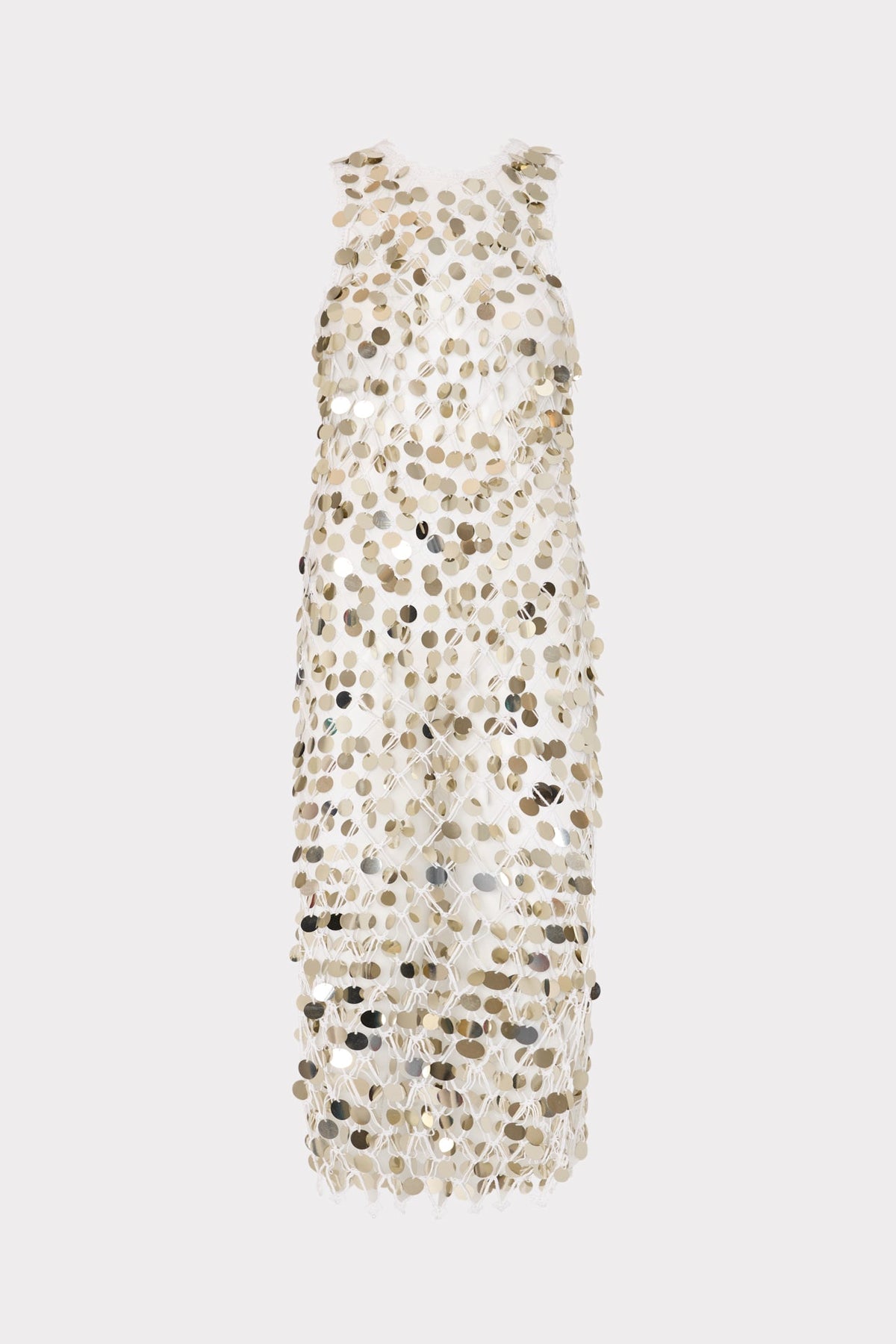 Sequin Crochet Midi Dress Ecru | Milly Women