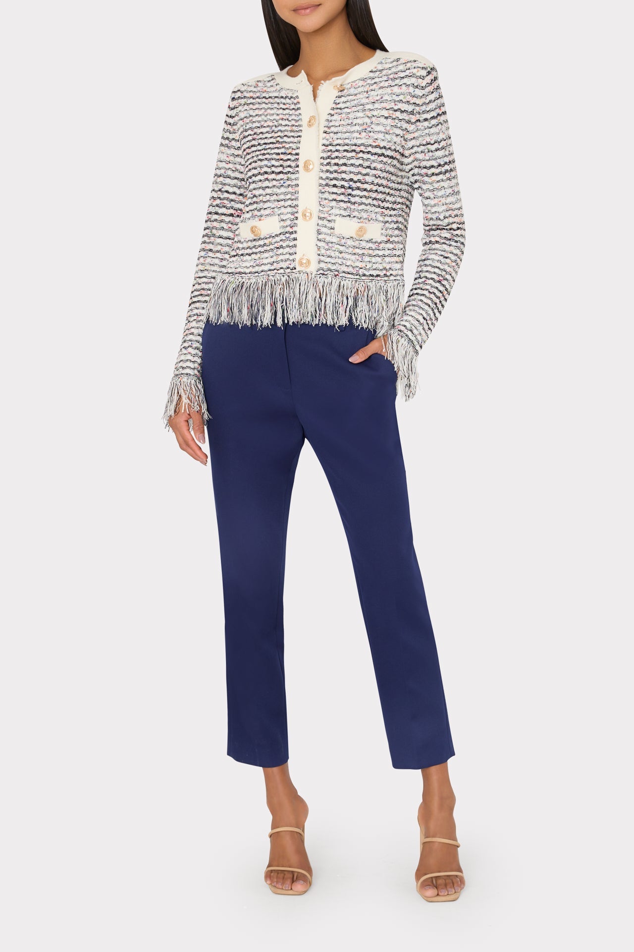 Nicola Cady Pants Navy | Milly Women