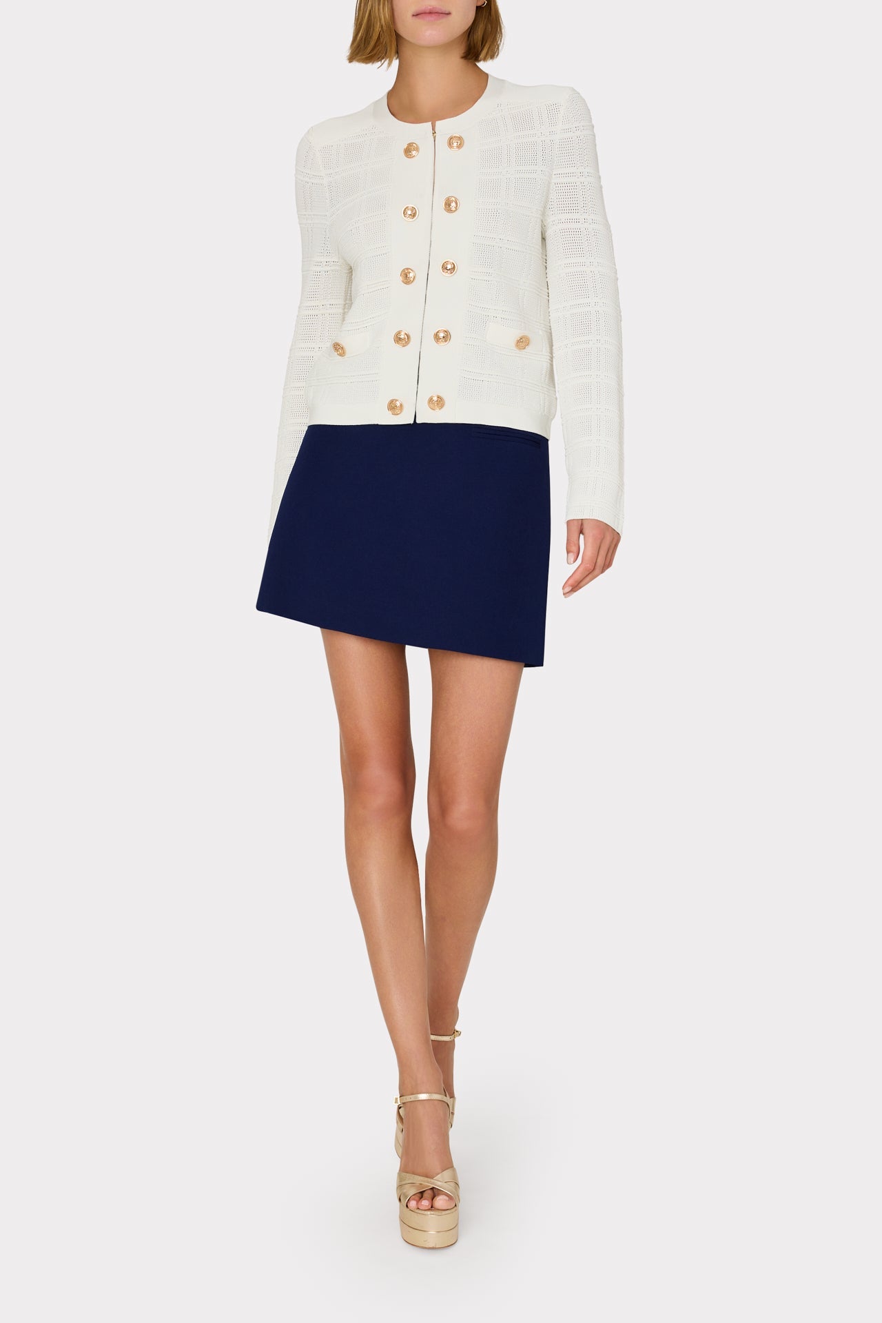 Lizzy Cady Mini Skirt Navy | Milly Women