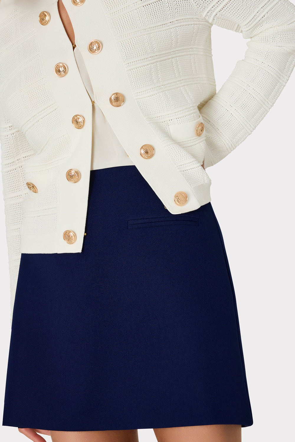 Lizzy Cady Mini Skirt Navy | Milly Women