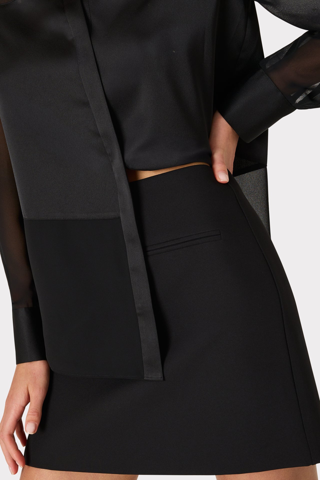 Lizzy Cady Mini Skirt Black | Milly Women