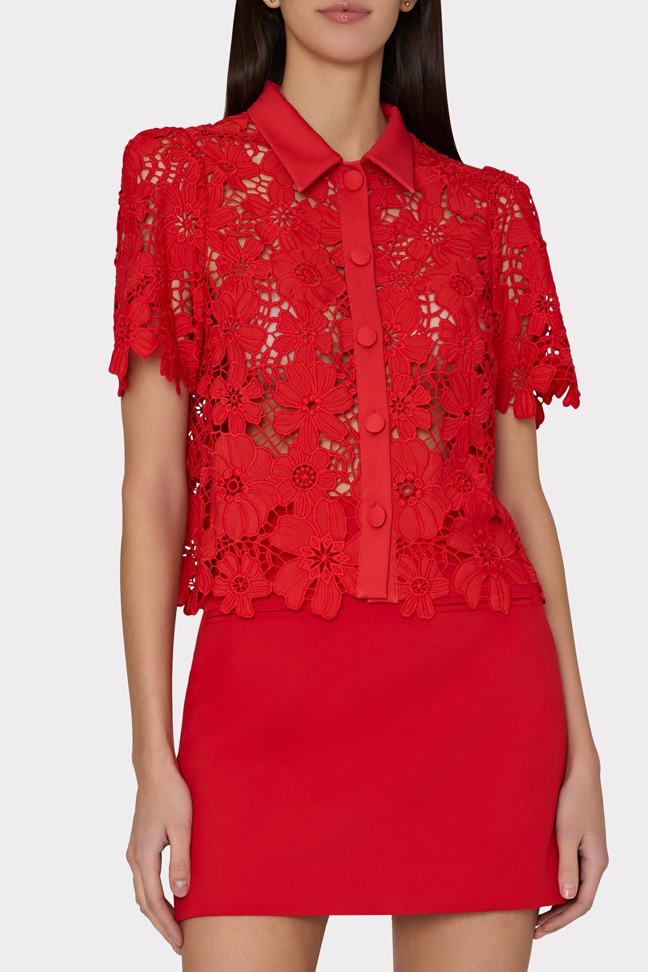 Lizzy Cady Mini Skirt Red | Milly Women