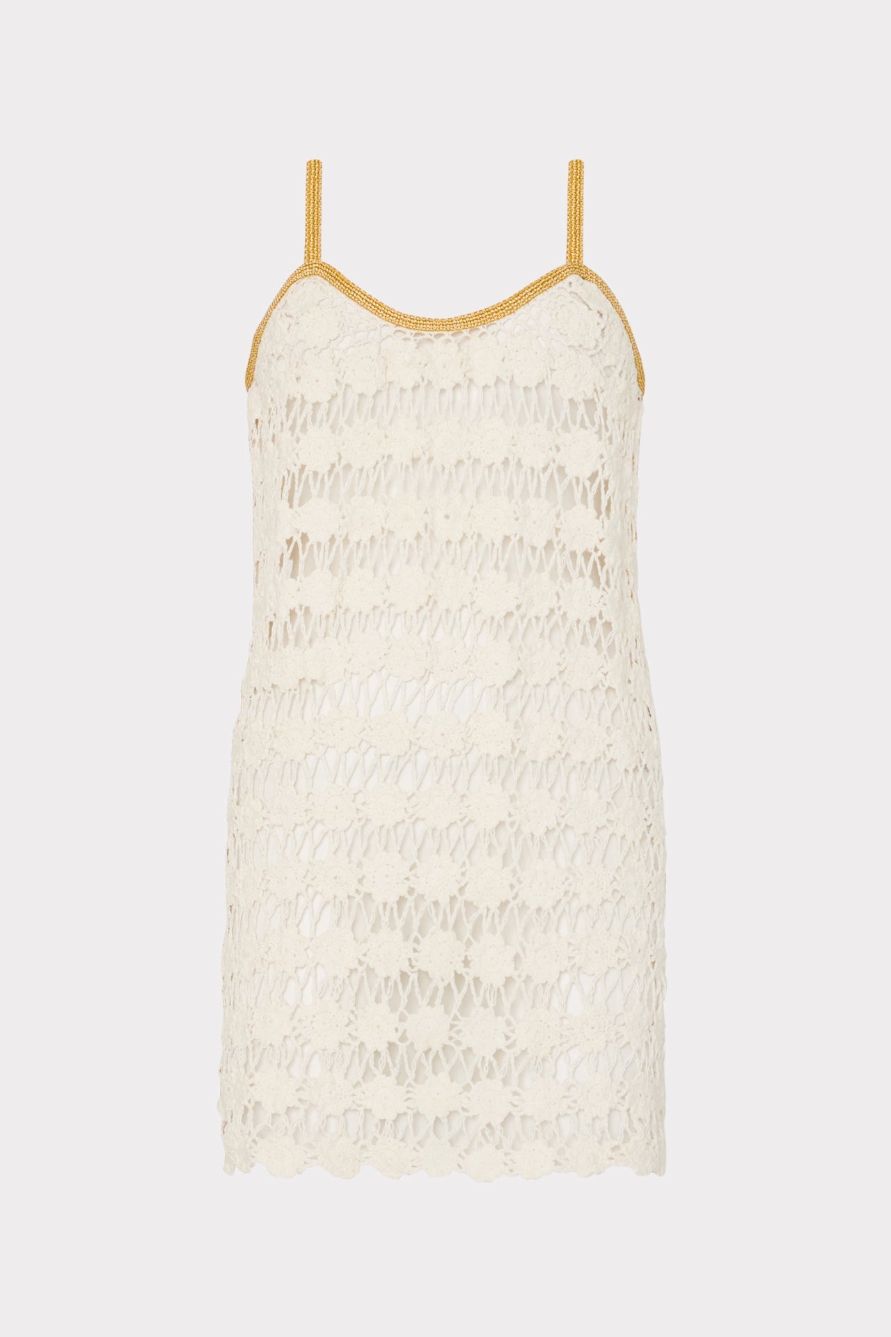 Floral Crochet Cami Mini Dress Ecru | Milly Women