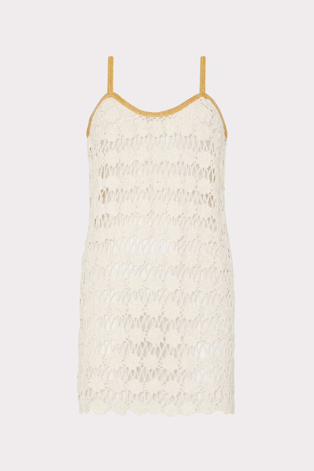 Floral Crochet Cami Mini Dress Ecru | Milly Women