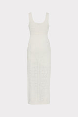 Bubble Pointelle Knit Midi Dress Ecru | Milly Women