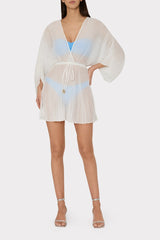Solid Chiffon Tie Cover-Up White | Milly Women