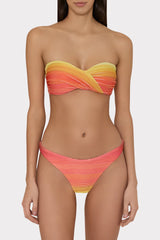Sunset Stripe Twist Bandeau Top Multi | Milly Women