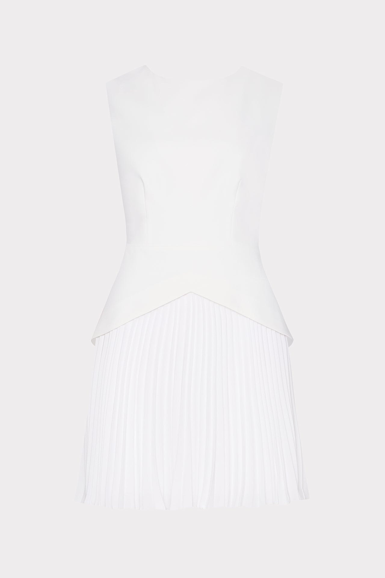 Haddy Pleated Mini Dress Ecru | Milly Women