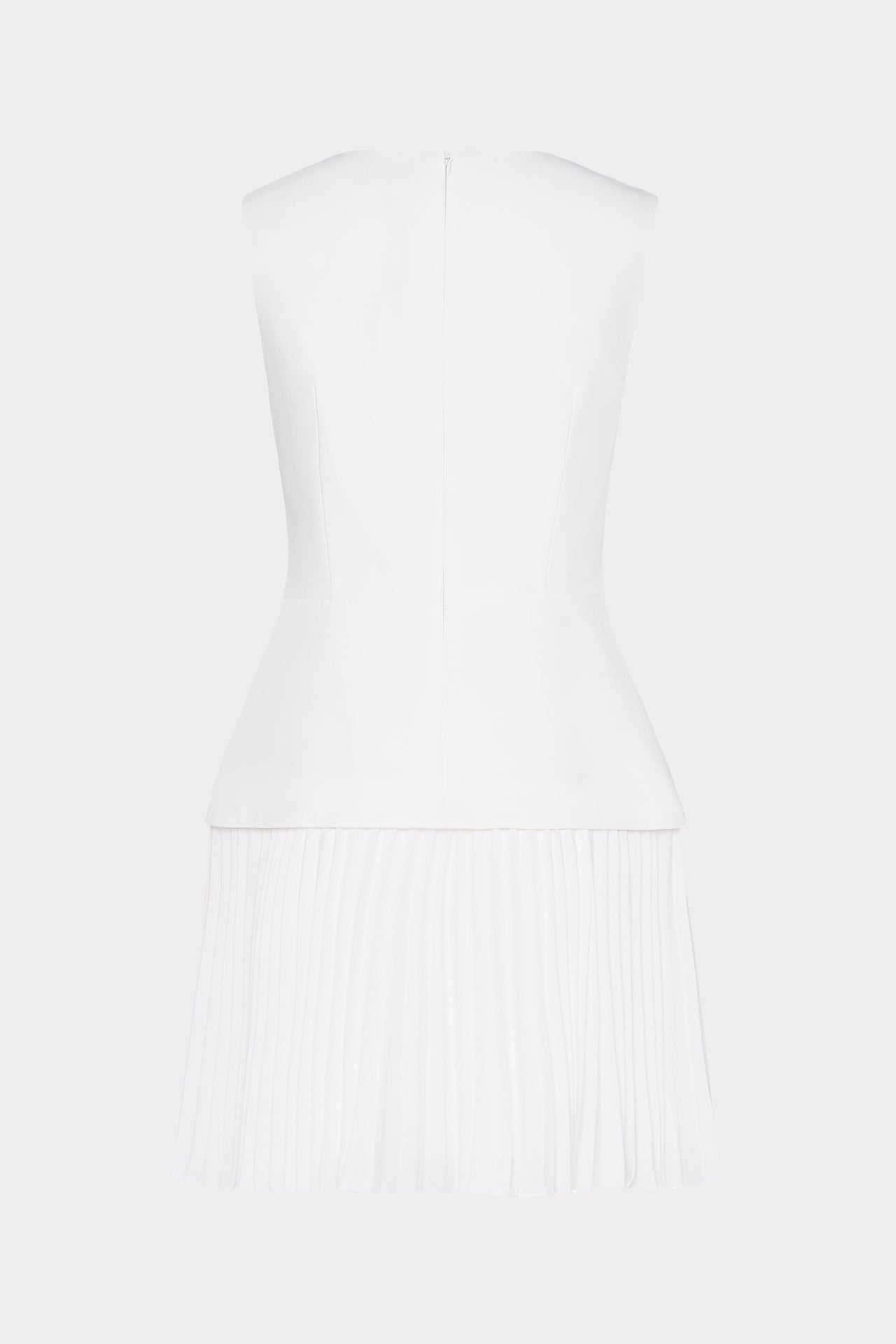 Haddy Pleated Mini Dress Ecru | Milly Women