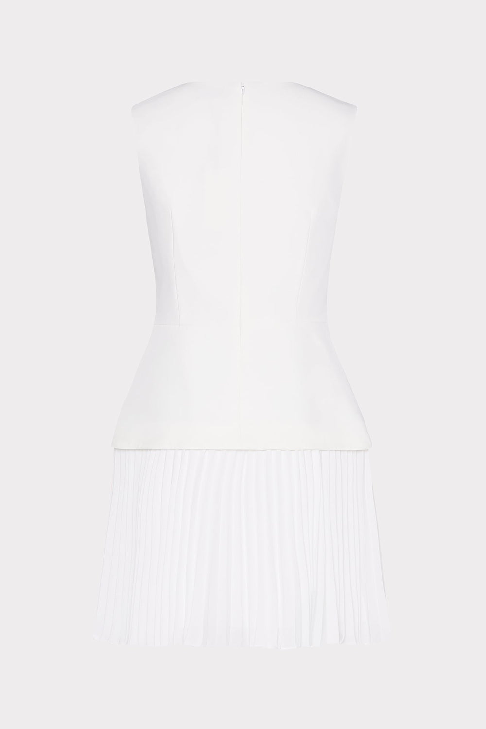 Haddy Pleated Mini Dress Ecru | Milly Women