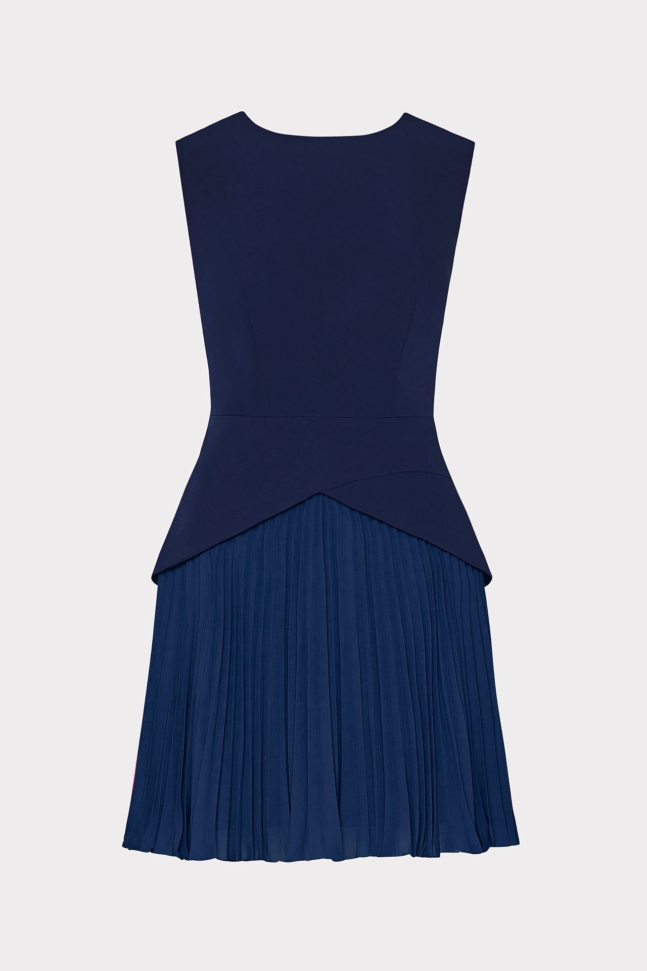 Haddy Pleated Mini Dress Navy | Milly Women