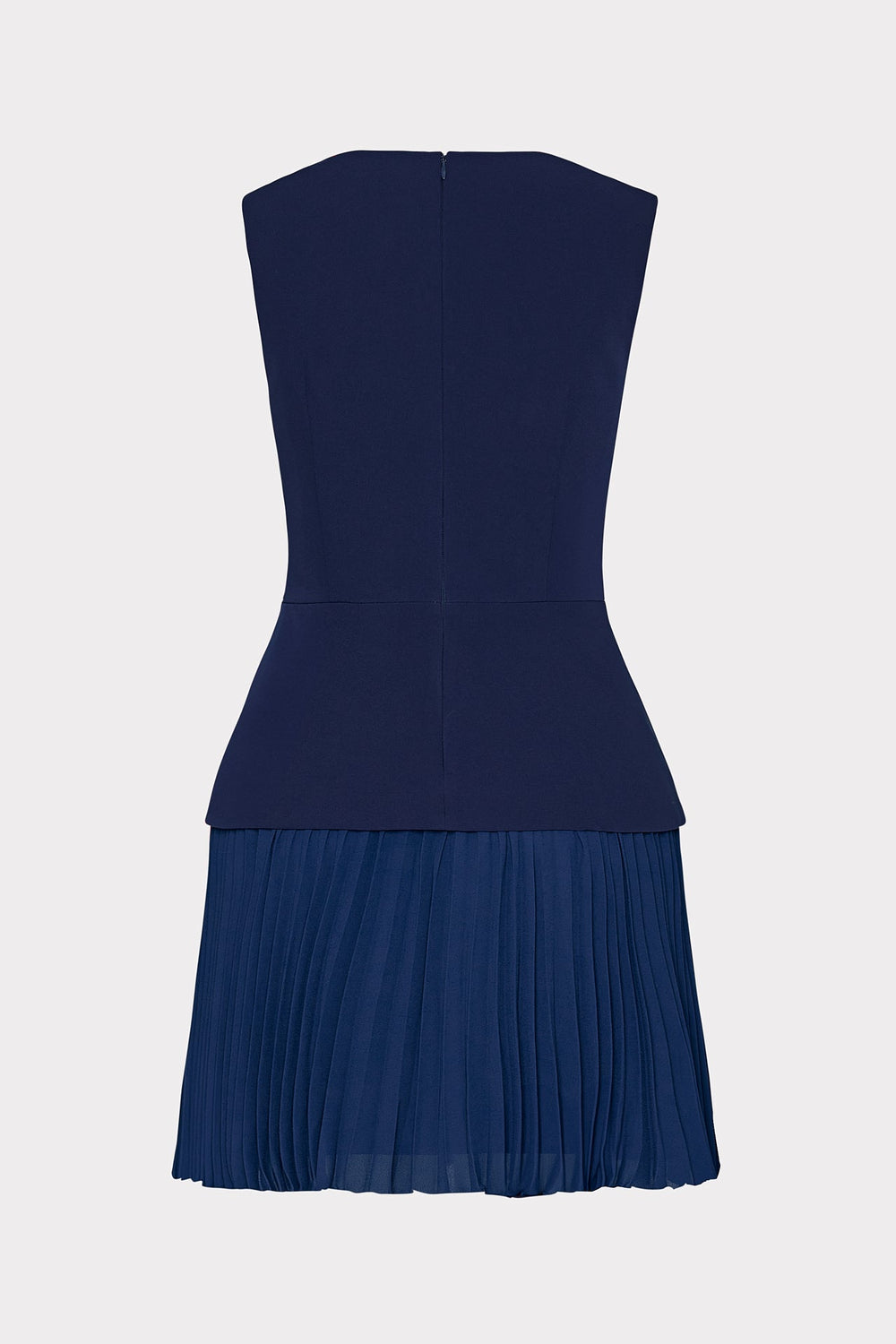 Haddy Pleated Mini Dress Navy | Milly Women