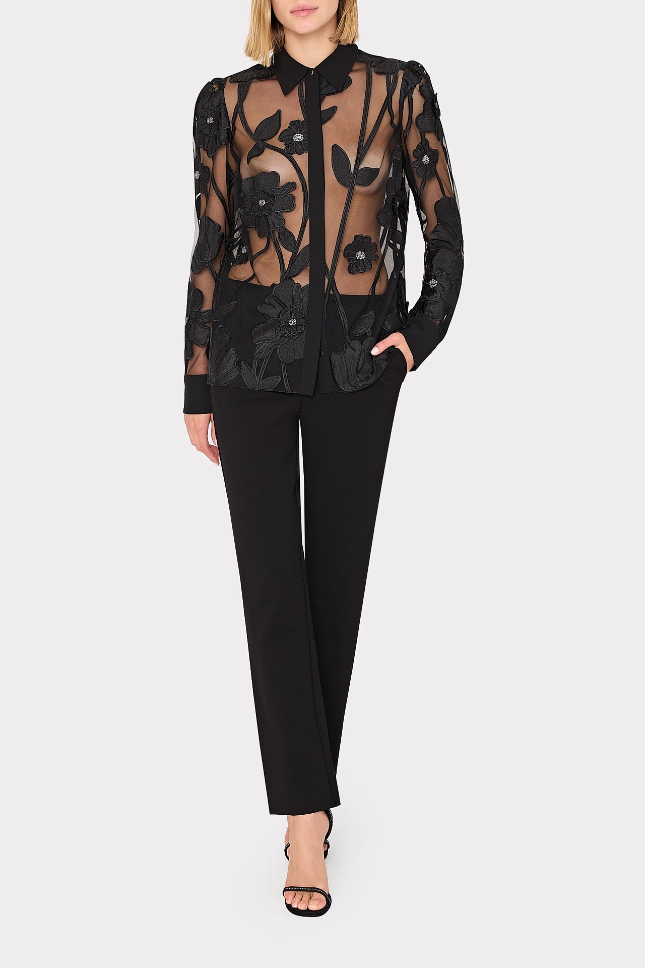 Nicole Ponte Pants Black | Milly Women