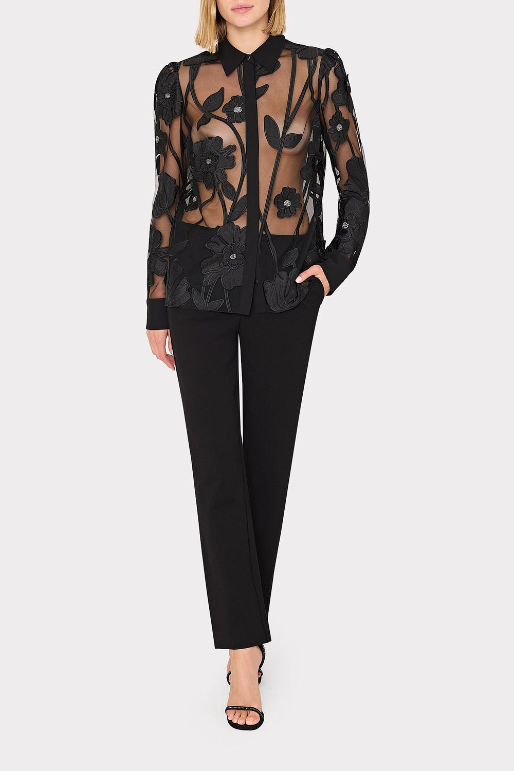 Nicole Ponte Pants Black | Milly Women