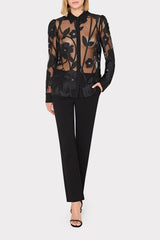 Nicole Ponte Pants Black | Milly Women