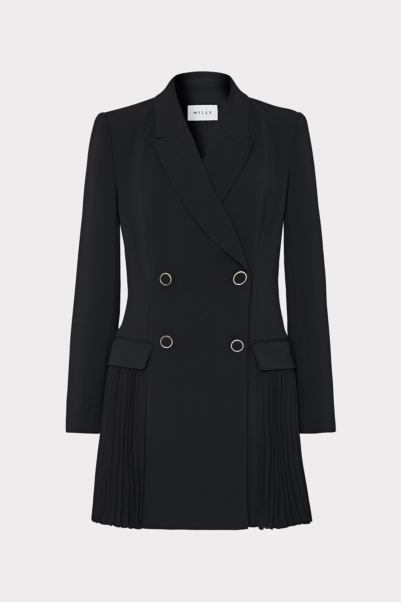 Noora Pleated Blazer Dress Black | Milly Women