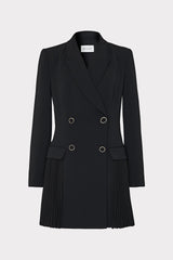 Noora Pleated Blazer Dress Black | Milly Women