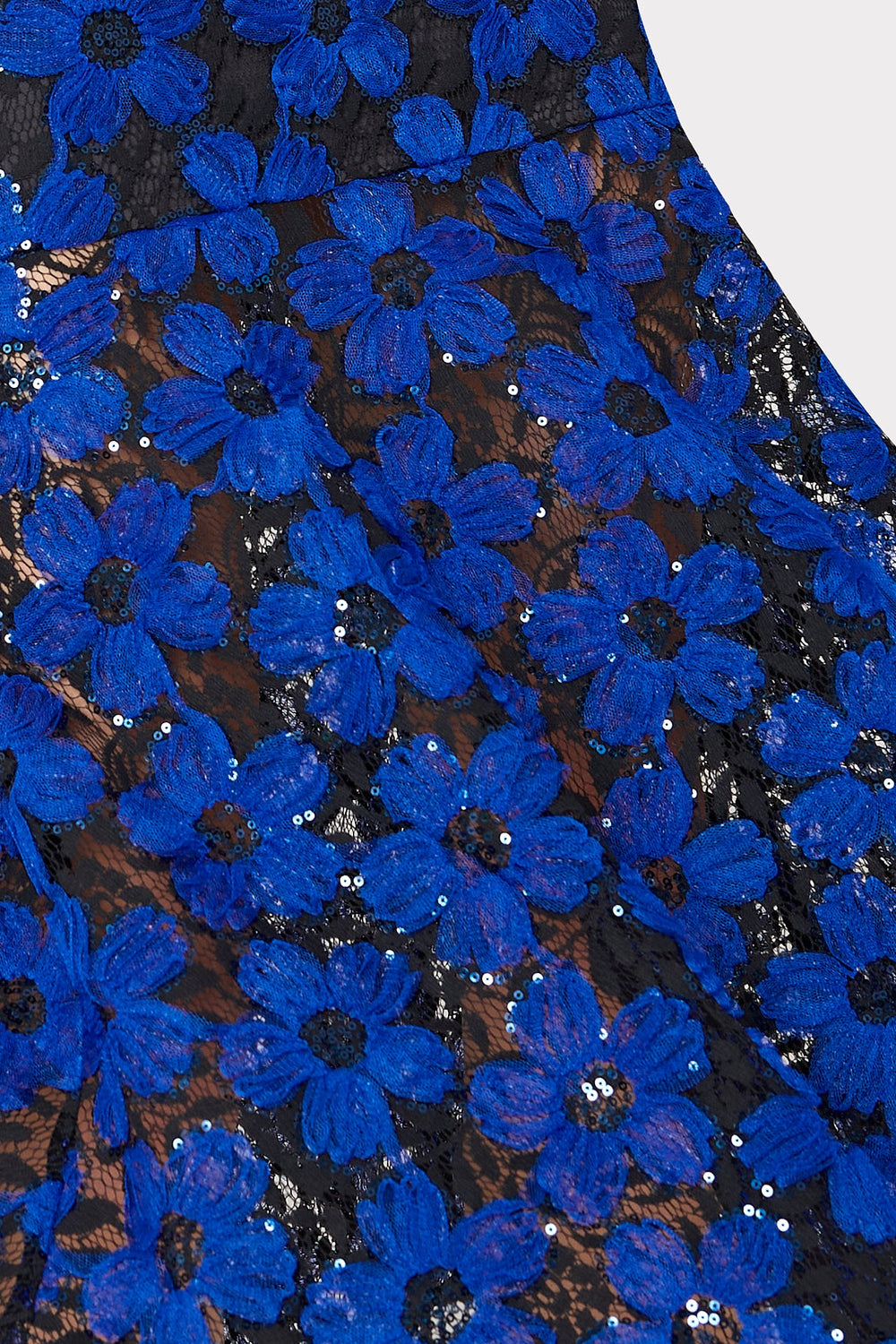 Tahlia Tulle Embroidery Dress Cobalt/Black | Milly Women