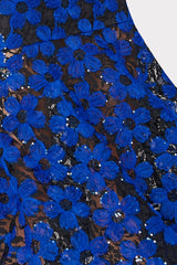 Tahlia Tulle Embroidery Dress Cobalt/Black | Milly Women