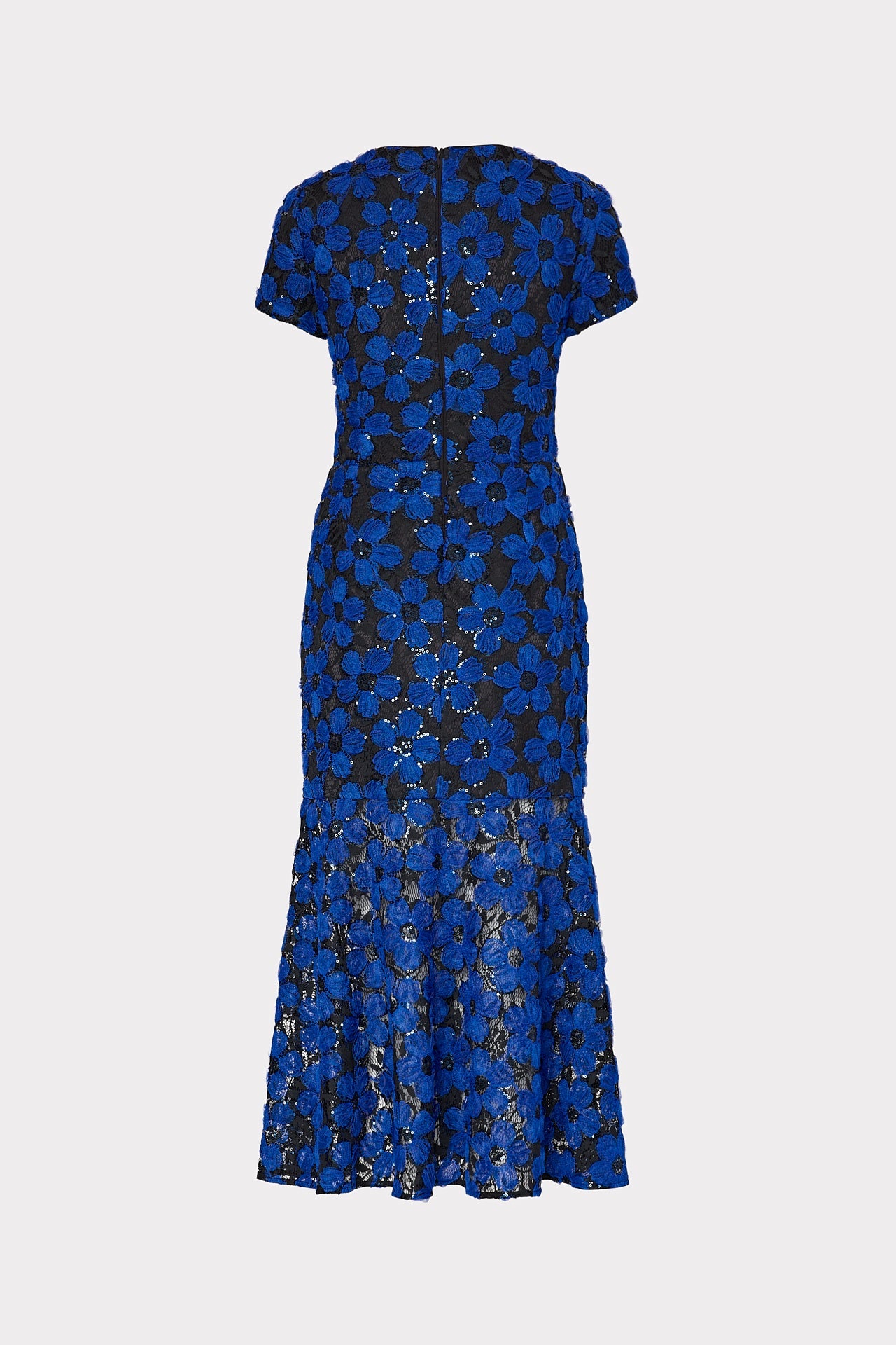 Tahlia Tulle Embroidery Dress Cobalt/Black | Milly Women