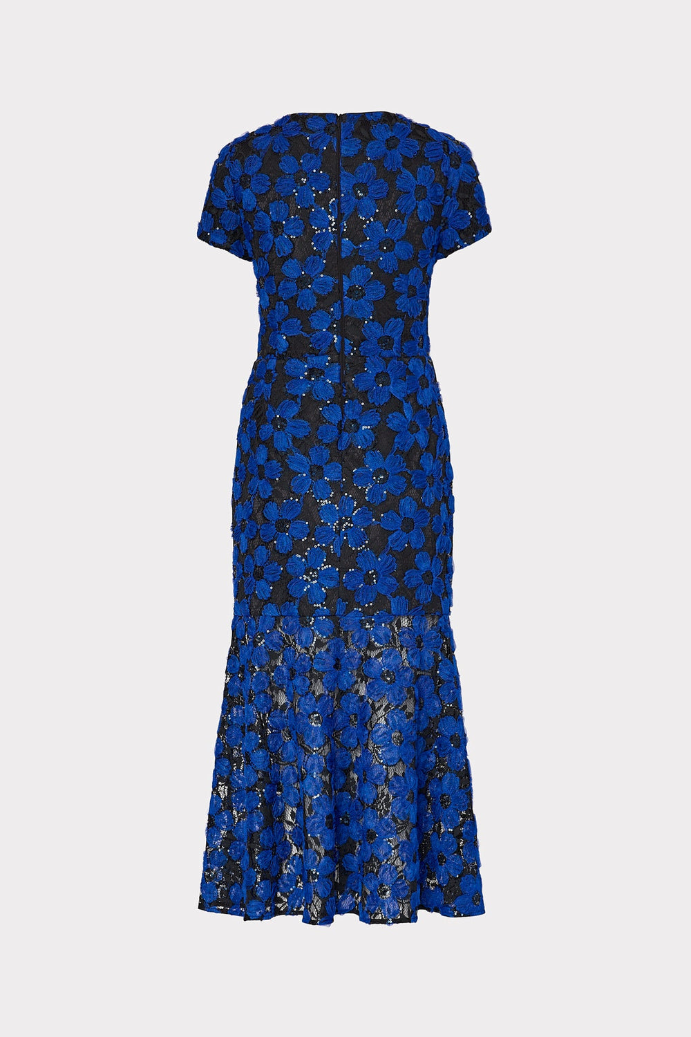 Tahlia Tulle Embroidery Dress Cobalt/Black | Milly Women