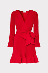 Liv Pleated Dress Really Red | Milly Women