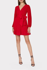 Liv Pleated Dress Really Red | Milly Women