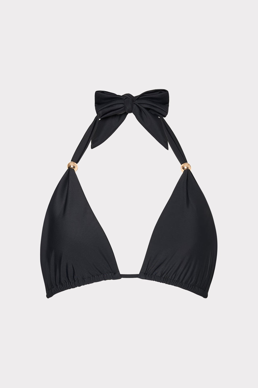 Bardot Beaded Halter Bikini Top Black | Milly Women