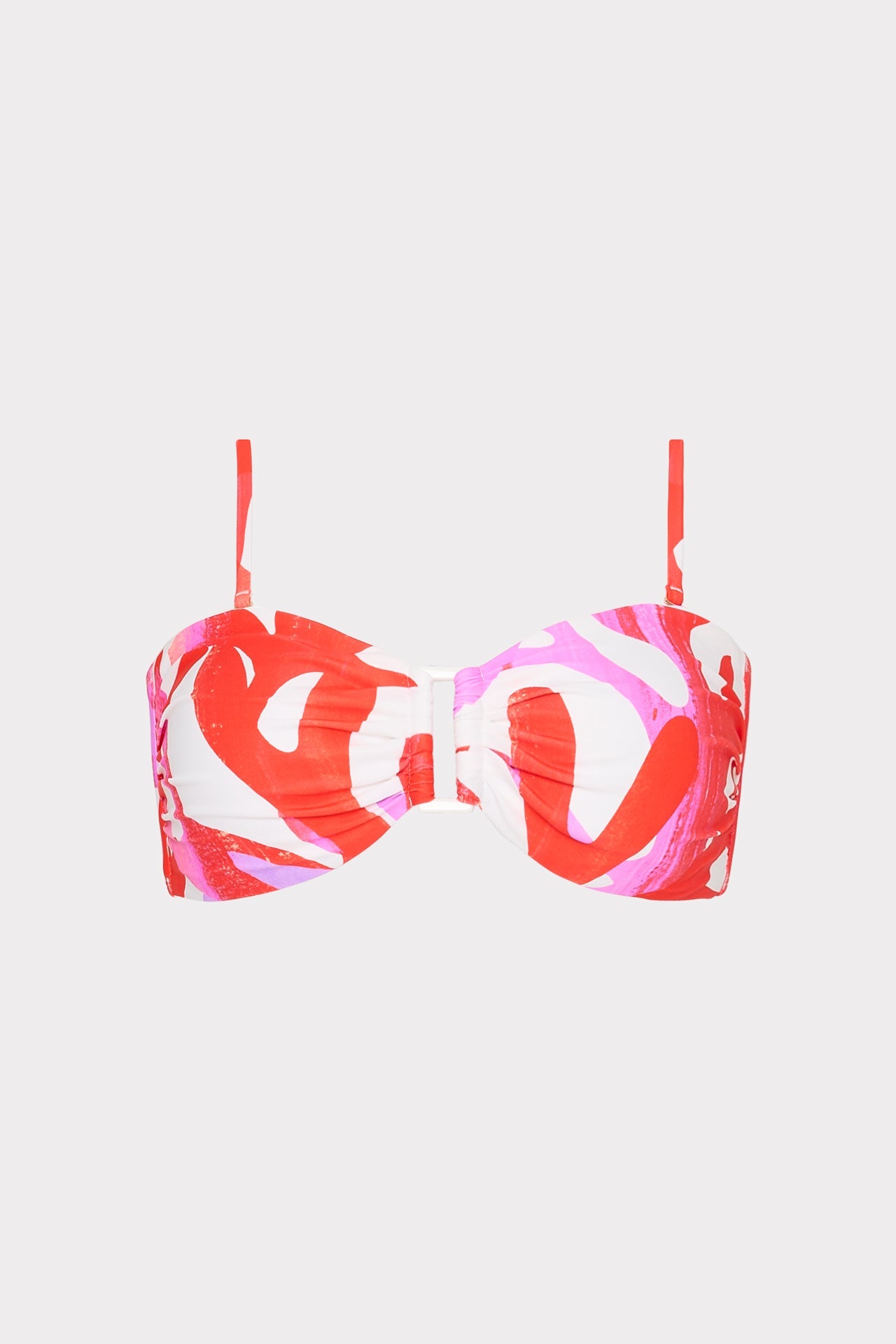 Italian Under The Sea Bandeau Bikini Top Pink Multi | Milly Women