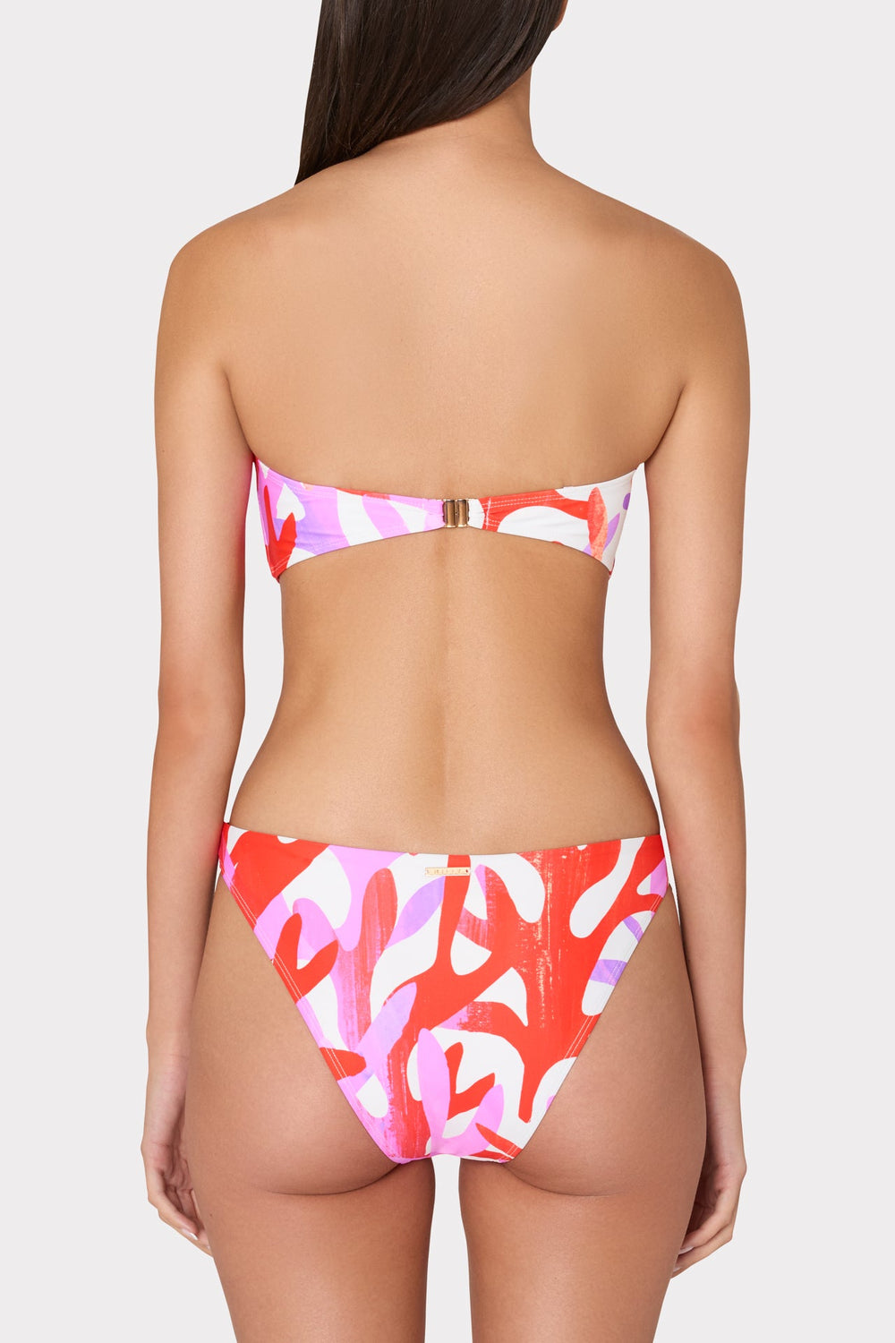 Italian Under The Sea Bandeau Bikini Top Pink Multi | Milly Women