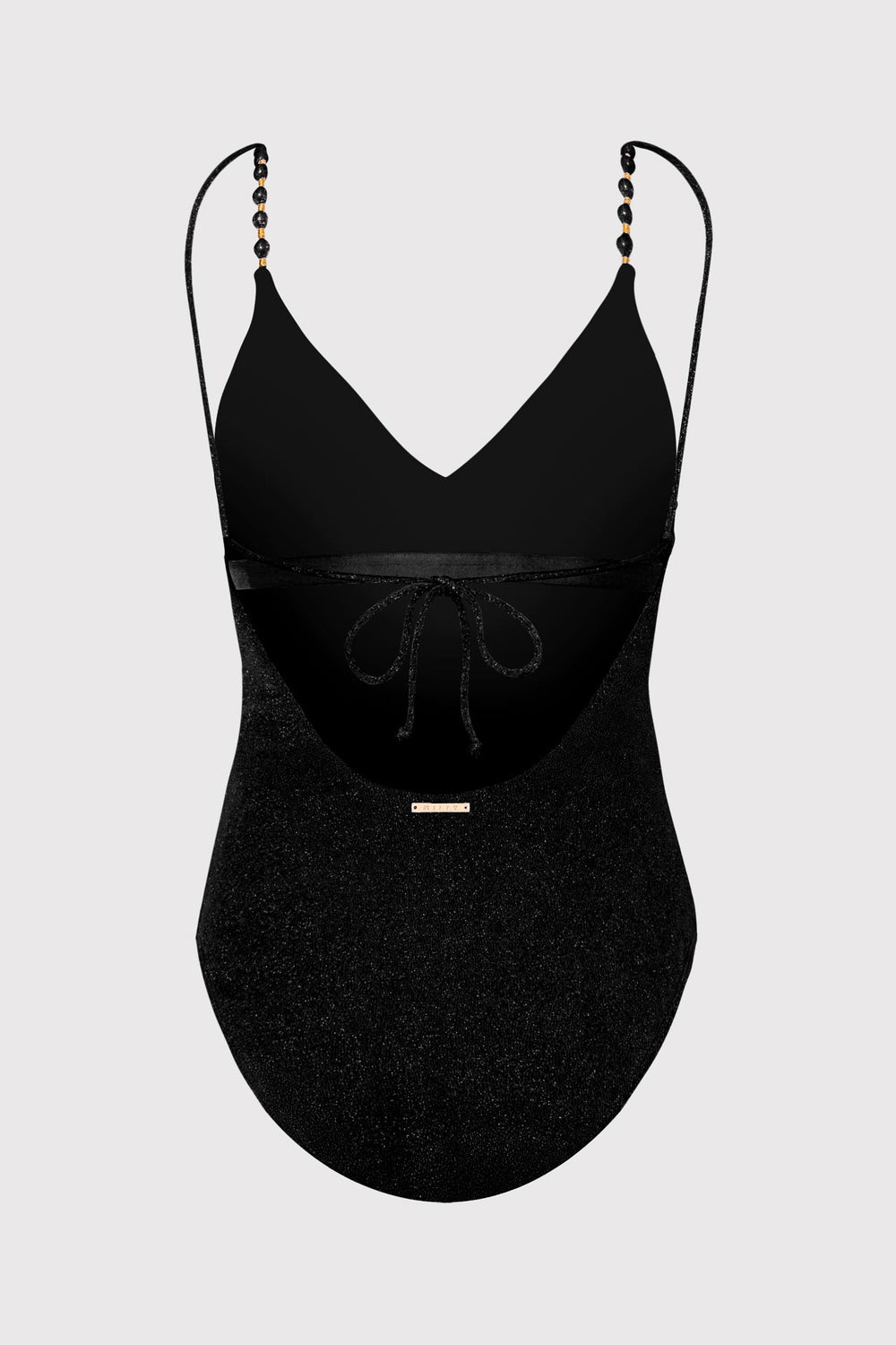 Cannes Beaded Strap One Piece Black/Gold | Milly Women