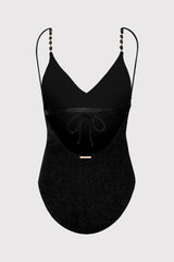 Cannes Beaded Strap One Piece Black/Gold | Milly Women