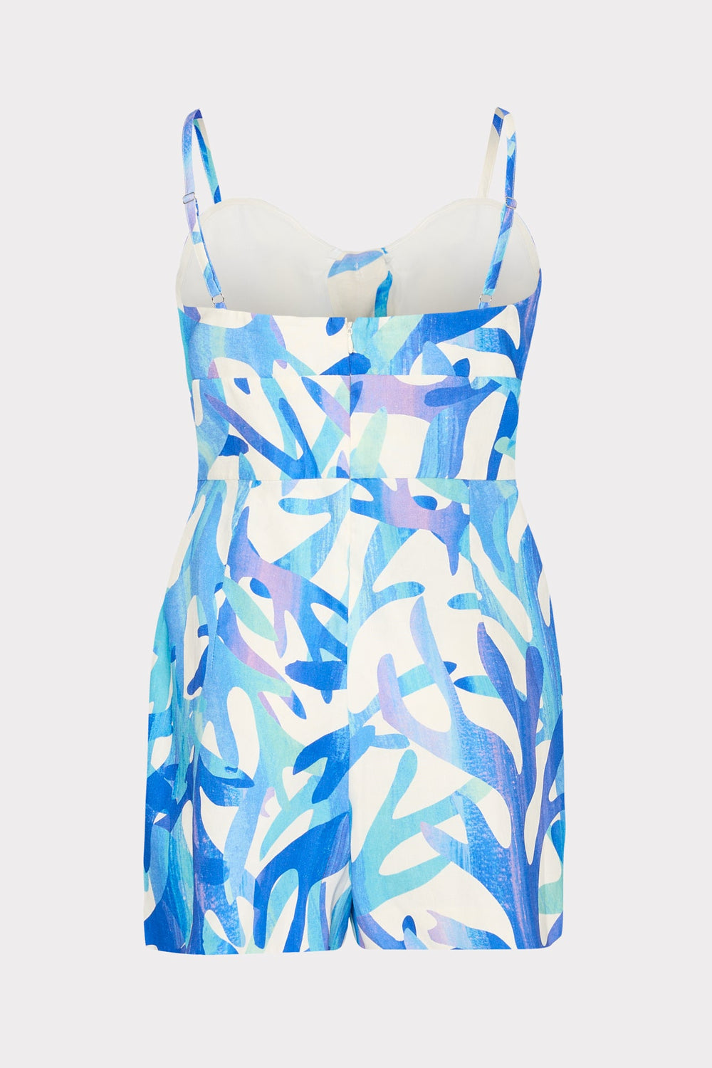 Anya Under The Sea Linen Romper Blue Multi | Milly Women