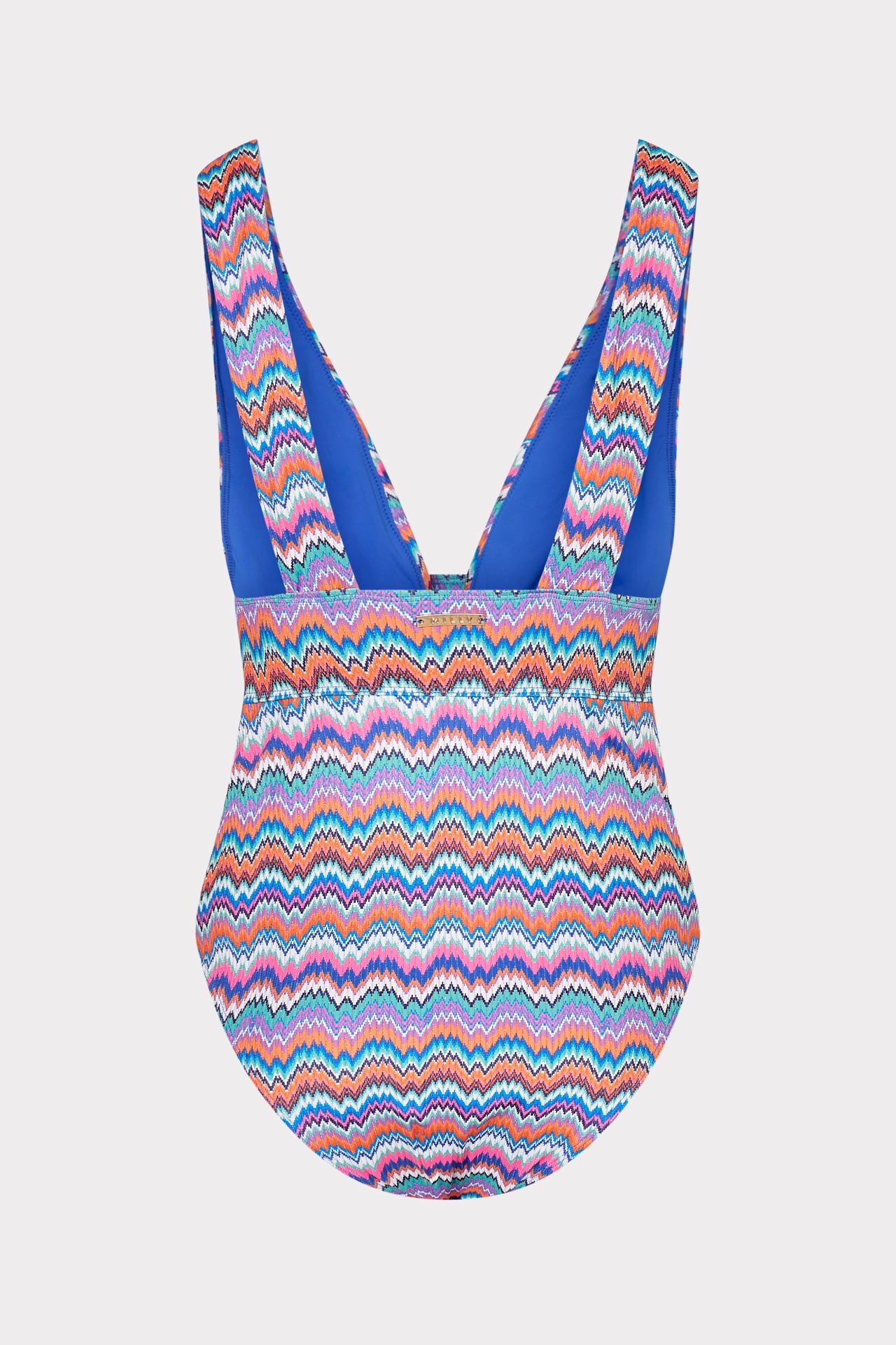 Ana Barcelona Metallic Chevron One Piece Blue Multi | Milly Women