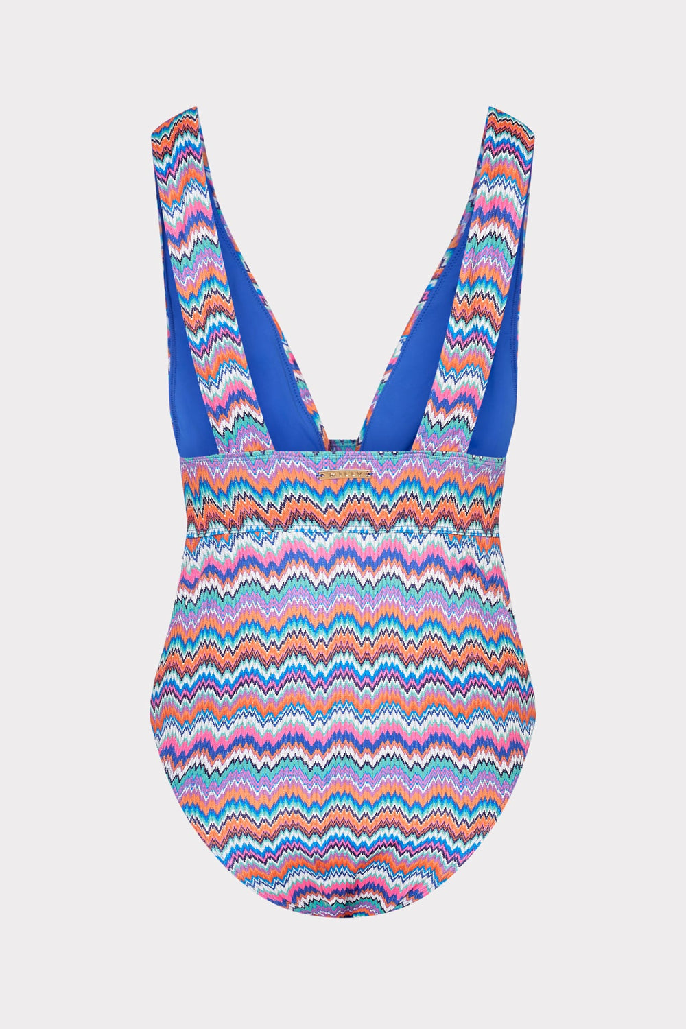 Ana Barcelona Metallic Chevron One Piece Blue Multi | Milly Women