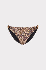Niki Leopard O-Ring Bikini Bottom Multi | Milly Women