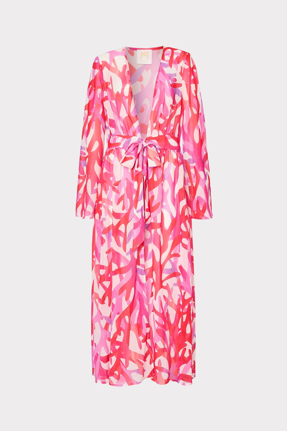 Vince Under The Sea Chiffon Cover-Up Dress Pink Multi | Milly Women