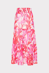 Jem Under The Sea Tiered Chiffon Skirt Pink Multi | Milly Women