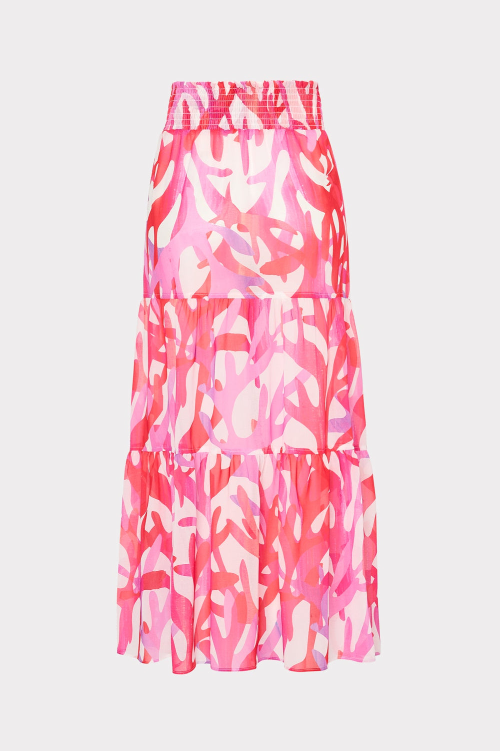 Jem Under The Sea Tiered Chiffon Skirt Pink Multi | Milly Women