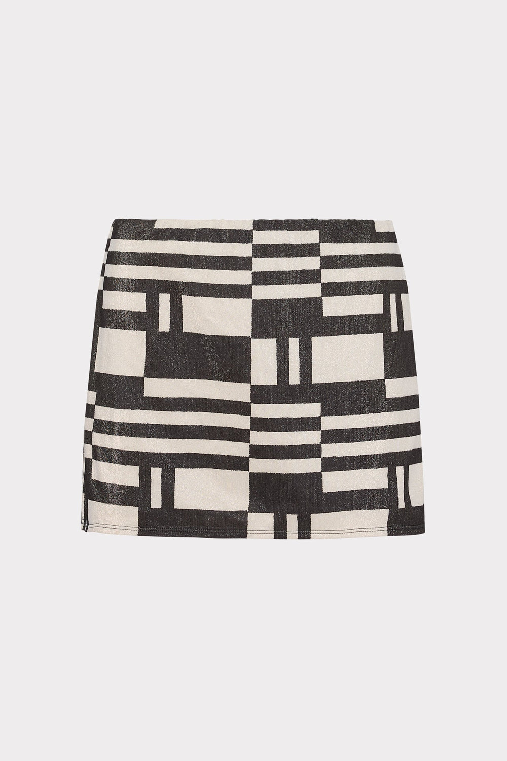 Jessie Barcelona Shimmer Puzzle Swim Skirt Ecru/Black | Milly Women