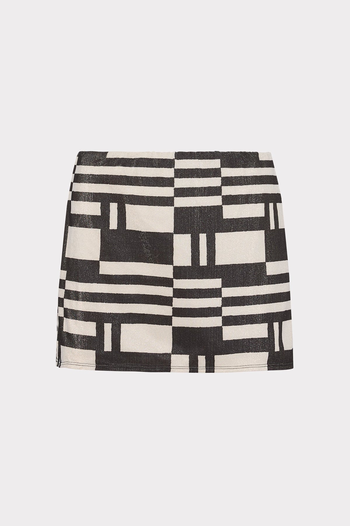Jessie Barcelona Shimmer Puzzle Swim Skirt Ecru/Black | Milly Women