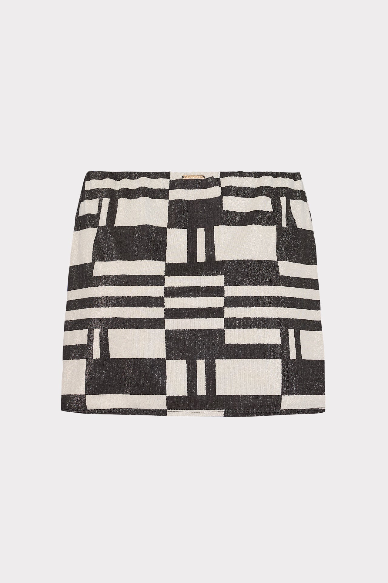 Jessie Barcelona Shimmer Puzzle Swim Skirt Ecru/Black | Milly Women