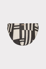 Margot Barcelona Shimmer Puzzle Bikini Bottom Ecru/Black | Milly Women