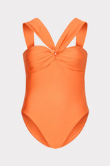 Betsy Bandeau One Piece Orange | Milly Women