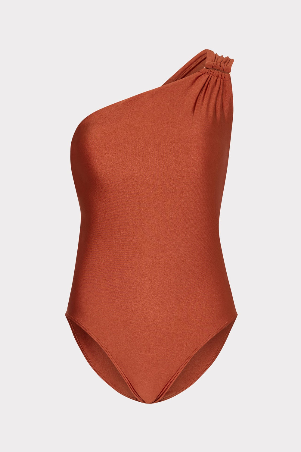 Sam Gloss One Shoulder One Piece Copper | Milly Women
