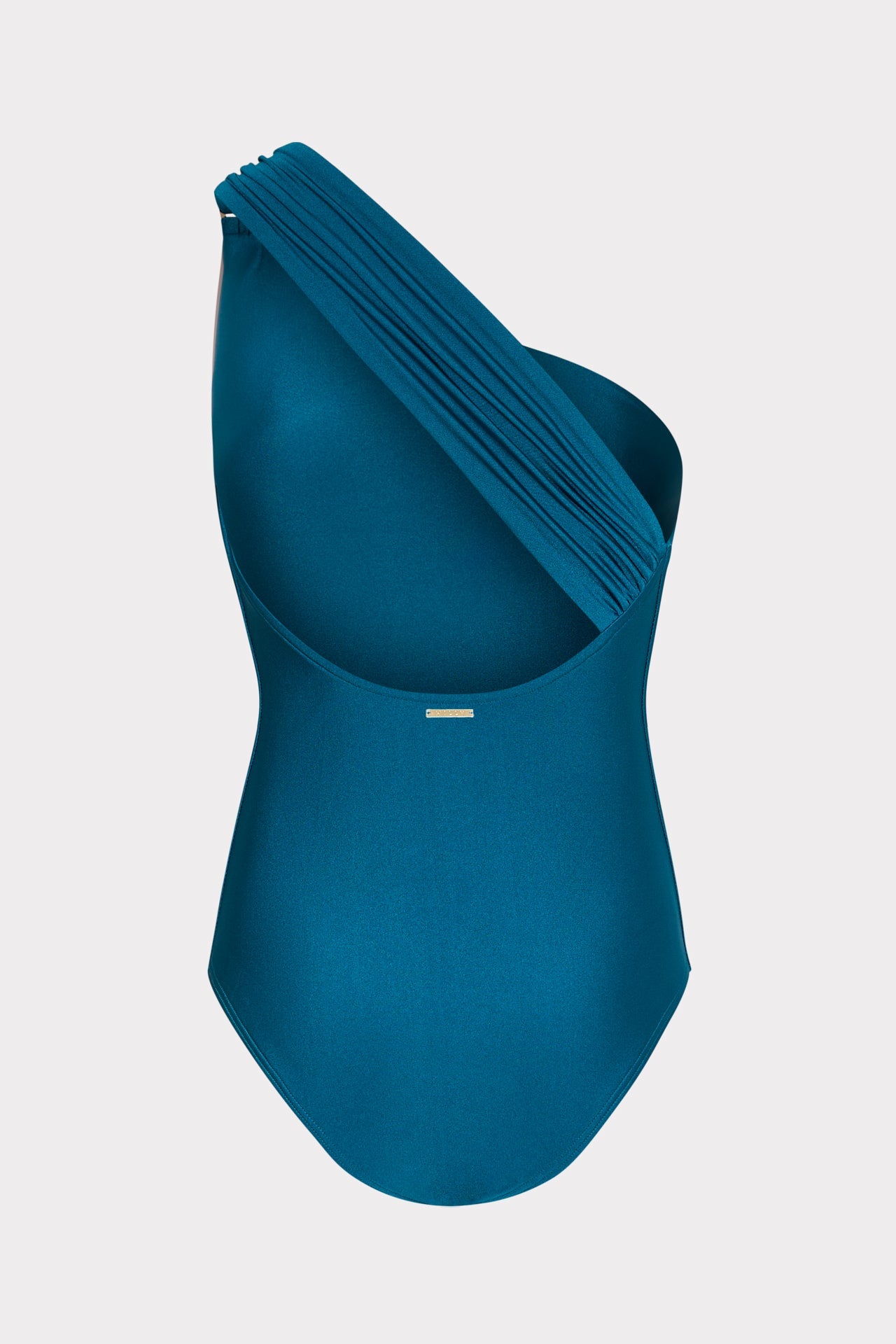 Sam Gloss One Shoulder One Piece Dark Teal | Milly Women