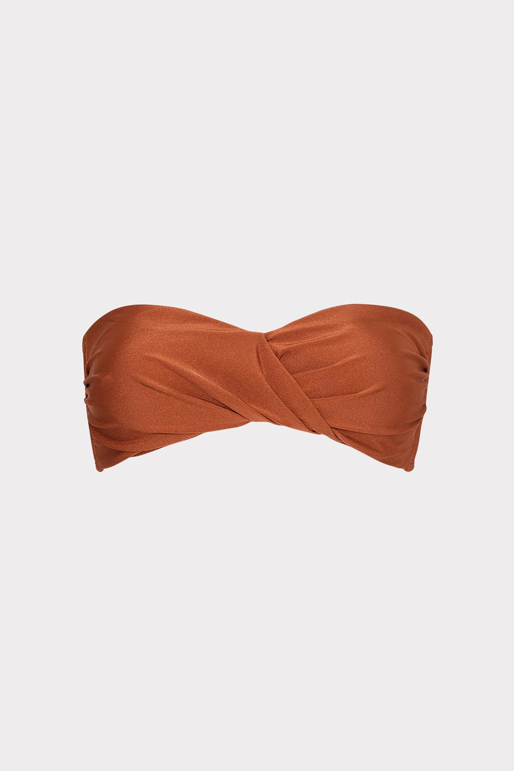 Soleil Gloss Twist Bandeau Top Copper | Milly Women
