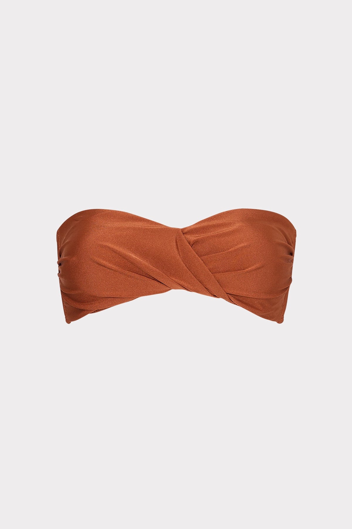 Soleil Gloss Twist Bandeau Top Copper | Milly Women