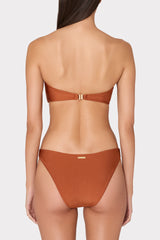 Soleil Gloss Twist Bandeau Top Copper | Milly Women