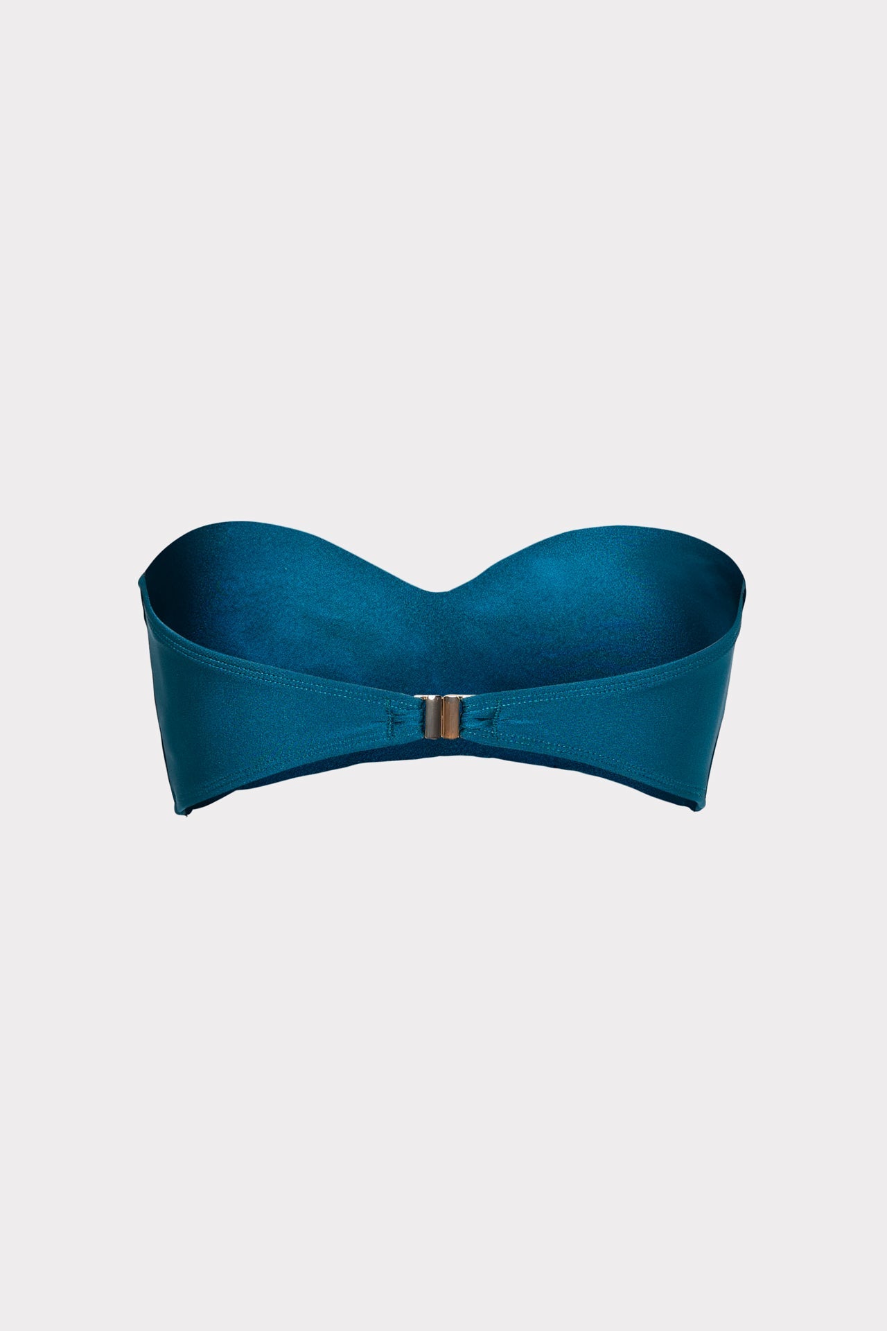 Soleil Gloss Twist Bandeau Top Dark Teal | Milly Women